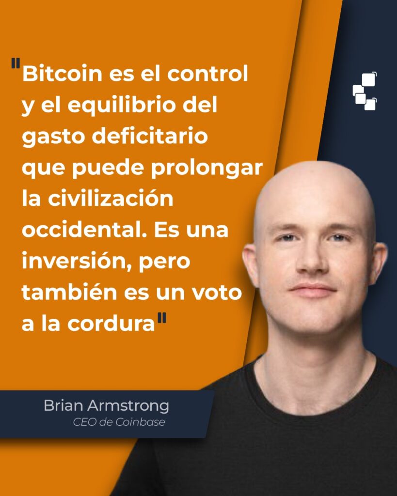 Opinión de Brian Armstrong sobre Bitcoin