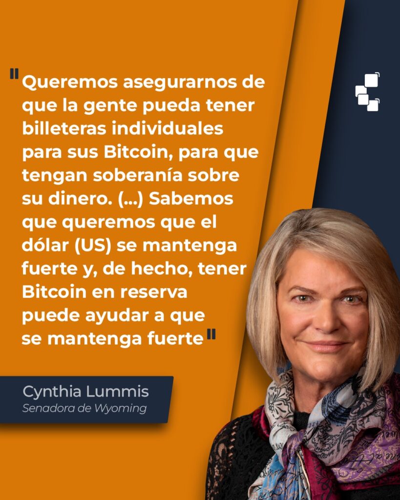 Opinión de Cynthia Lummis sobre Bitcoin