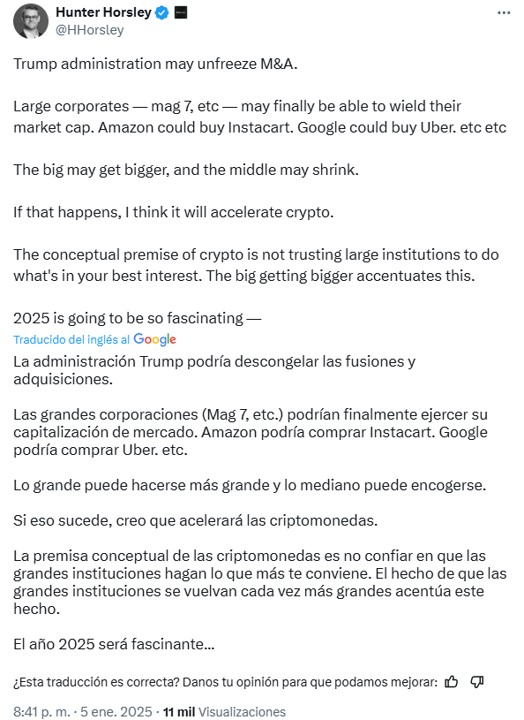 Opinión de Hunter Hursley sobre la nueva administración de Donald Trump como presidente