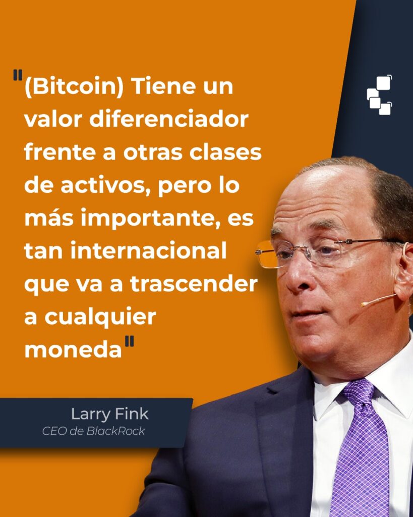 Larry Fink opinión sobre Bitcoin