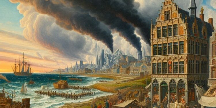 negación del cambio climático, estilo pintura flamenco
