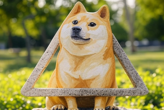 DOGE consolida un triángulo alcista. Fuente: GROK.