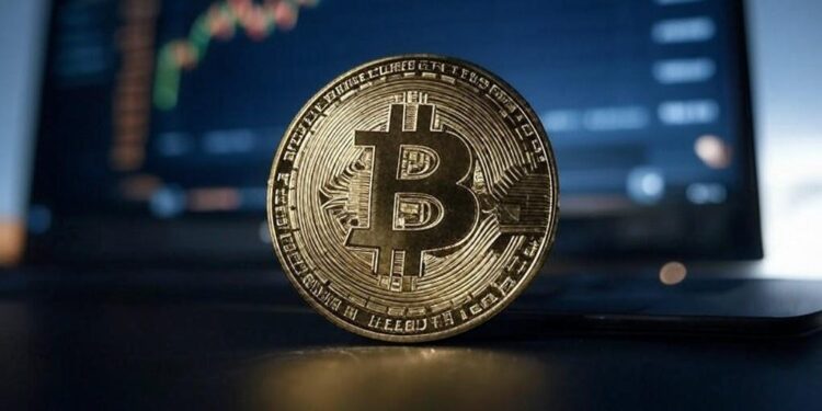 Gráfico de precio de bitcoin y la moneda.