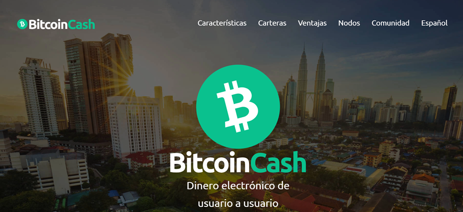 Página web de Bitcoin Cash en español.
