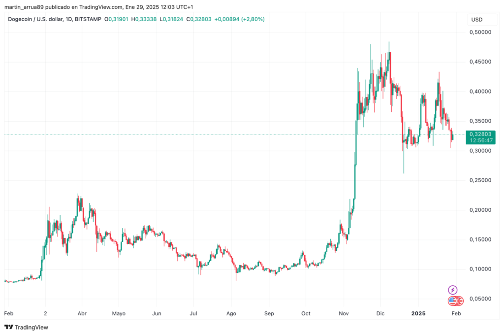Precio de DOGE en el último año
