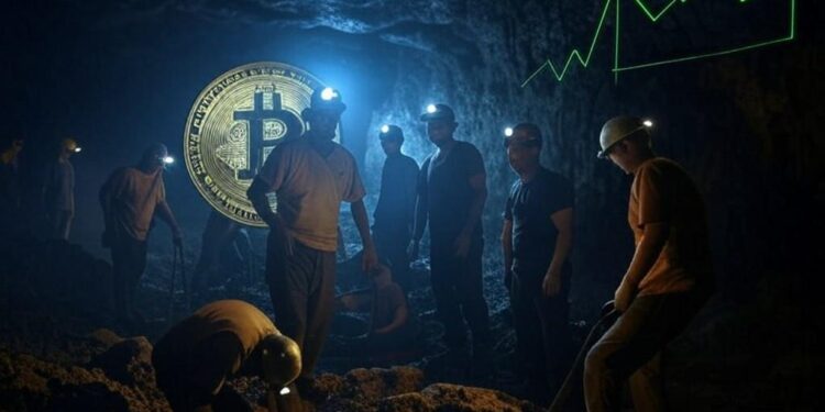 Mineros de Bitcoin están conservando sus monedas, en vez de venderlas. Fuente: IA Grok.