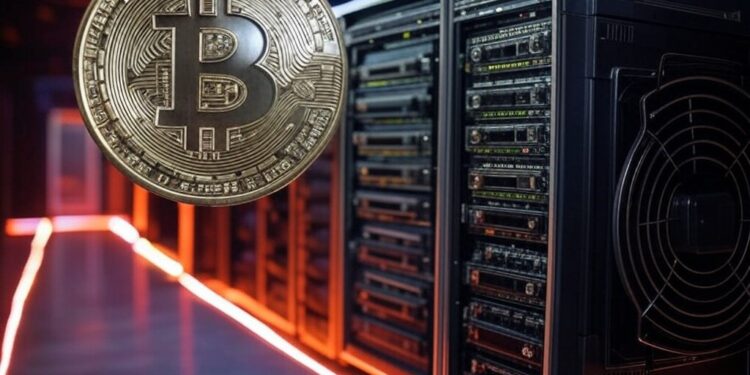Bitcoin y racks de minería