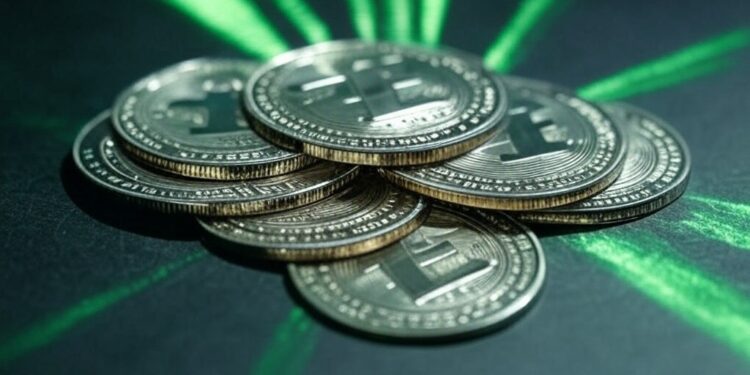 Sube el precio de LTC. Fuente: imagen generada mediante Grok, por CriptoNoticias
