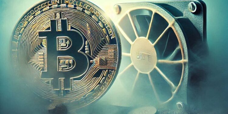 mineros de bitcoin ocultos en la niebla, estilo romántico