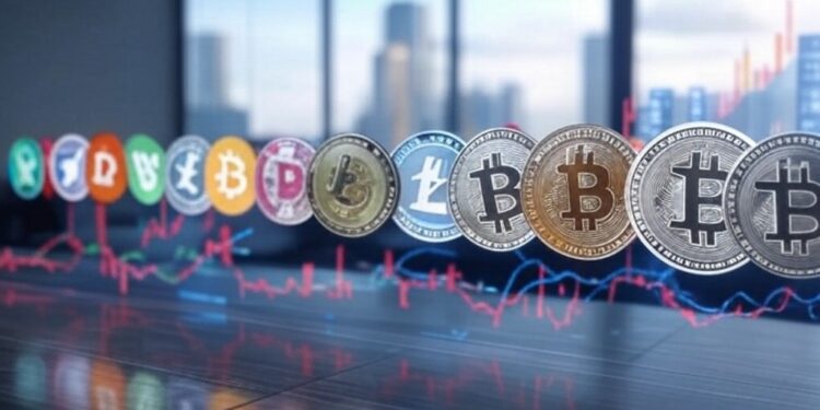 Sube el precio de varias criptomonedas. Fuente: imagen generada mediante Grok, por CriptoNoticias.