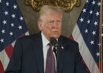 Donald Trump avanza en la creación de su consejo asesor de criptoactivos. Fuente: Youtube - Captura de Pantalla @guardiannews