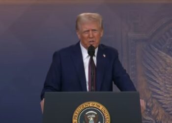 Trump participó virtualmente en el Foro Económico Mundial de Davos. Fuente: White House.
