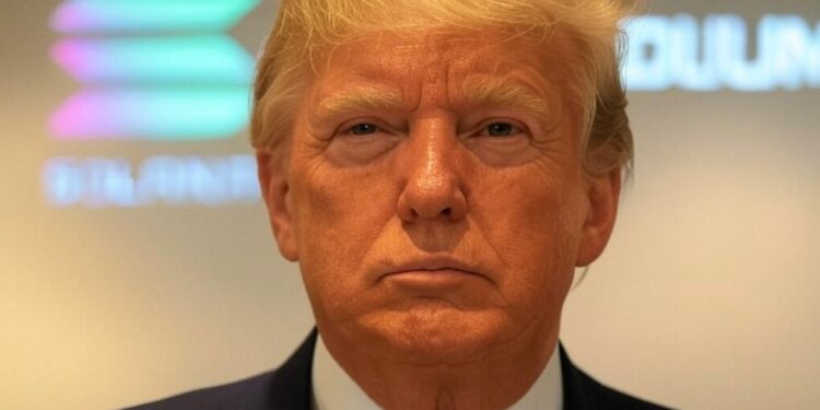 La memecoin TRUMP fue lanzada en la red Solana. Fuente: GROK.