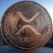 Una moneda gigante de XRP.