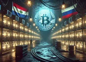 Rusia persigue mineros ilegales de Bitcoin. Fuente: IA Microsoft Designer.