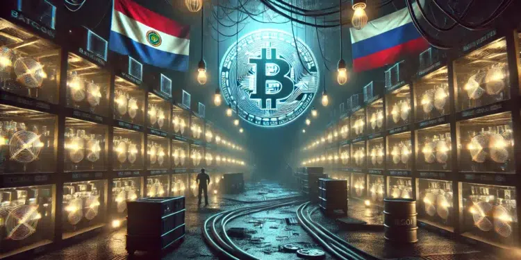 Rusia persigue mineros ilegales de Bitcoin. Fuente: IA Microsoft Designer.