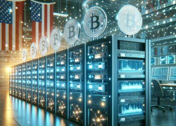 La minería de BTC en EE. UU. crece en el hashrate global de la red. Fuente: IA Microsoft Image Creator