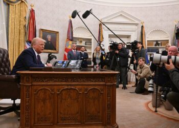 Trump ofreció una rueda de prensa para anunciar los nuevos aranceles. Fuente: X