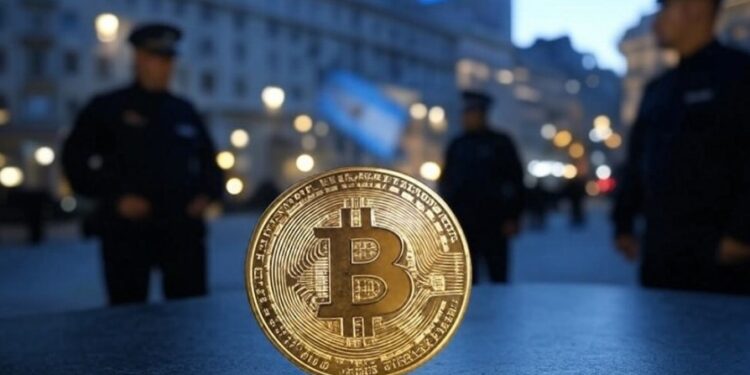 Los policías de Argentina ya tienen pautas para incautar bitcoin. Fuente: Grok.