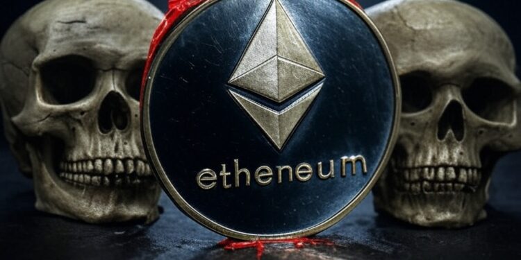 Ethereum se aproxima a formar una cruz de la muerte. Fuente: GROK.