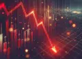Cae el precio de bitcoin. Fuente: imagen generada por CriptoNoticias mediante Dall-E, de OpenAI.