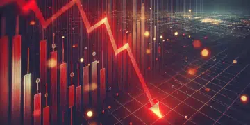 Cae el precio de bitcoin. Fuente: imagen generada por CriptoNoticias mediante Dall-E, de OpenAI.