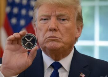 Donald Trump alardea de sí mismo con Ripple. Fuente: Grok.