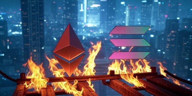 Solana supera a Ethereum a varias mediciones en cadena. Fuente: IA Grok.