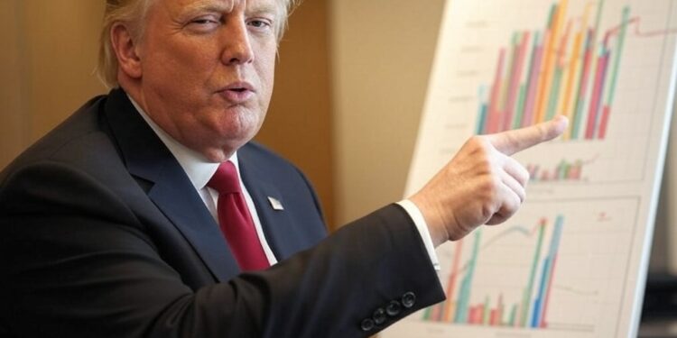 El presidente Donald Trump mañana pondrá en marcha nuevos aranceles. Fuente: Grok.