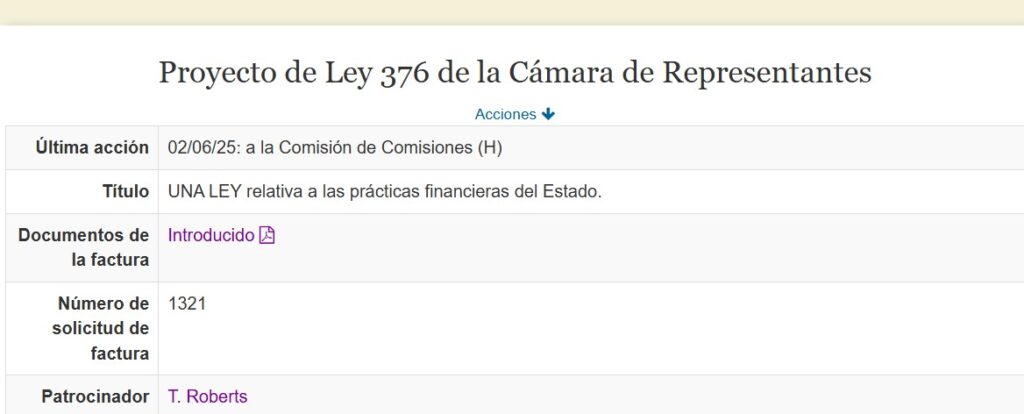 Proyecto de Ley 376 de la Cämara de Representantes de Kentucky