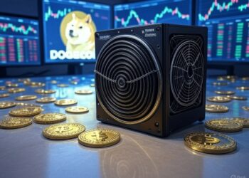 Un ASIC para la minería de DOGE en un centro computacional.