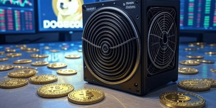 Un ASIC para la minería de DOGE en un centro computacional.