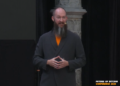 El desarrollador bitcoiner Jameson Lopp en una conferencia.