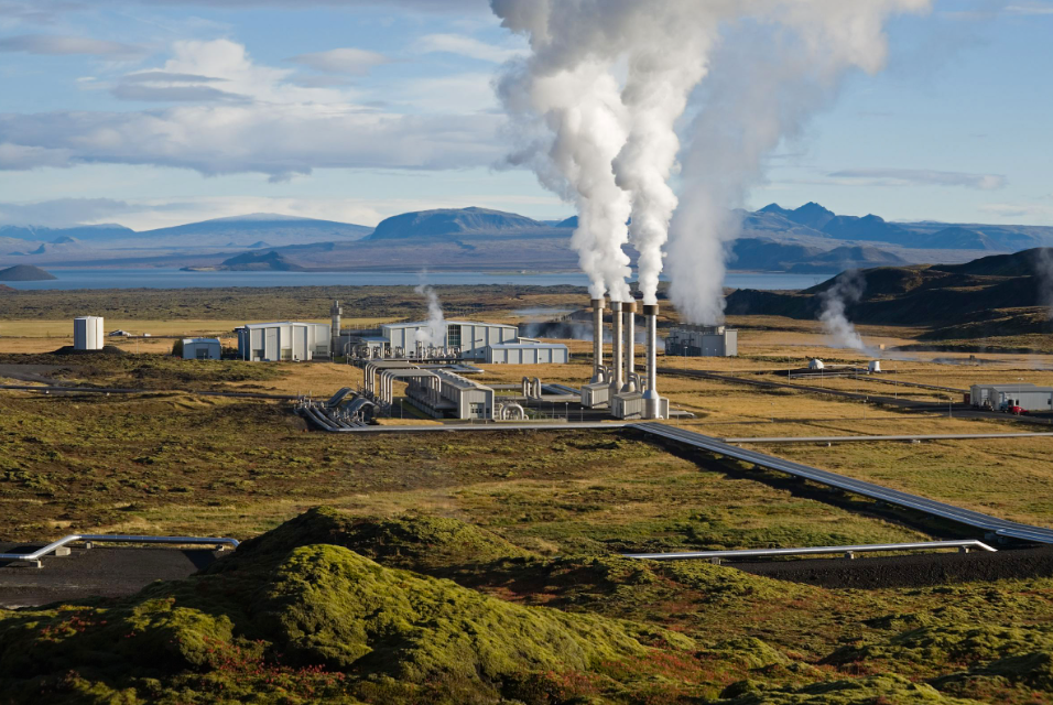 Planta de generación geotérmica de Islandia.