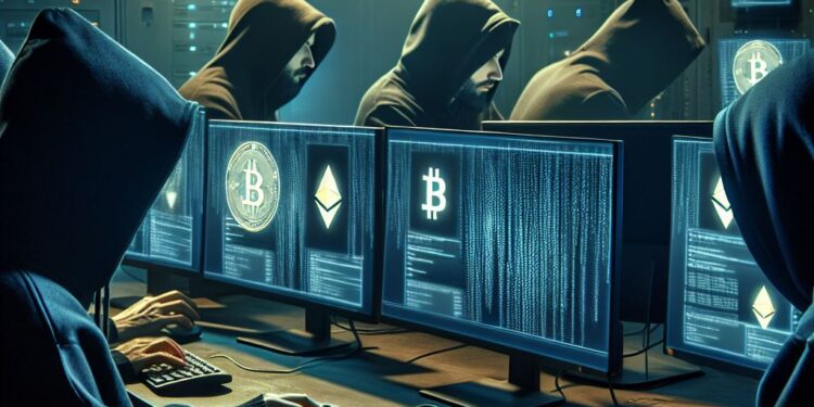 Hackers de Bybit mueven los fondos robados hacia la red Bitcoin. Fuente: Microsoft Image Creator.