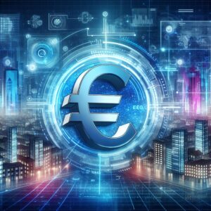 Imagen del euro digital que planea el BCE para controlar el mercado de pagos europeo frente a bitcoin y stablecoins.