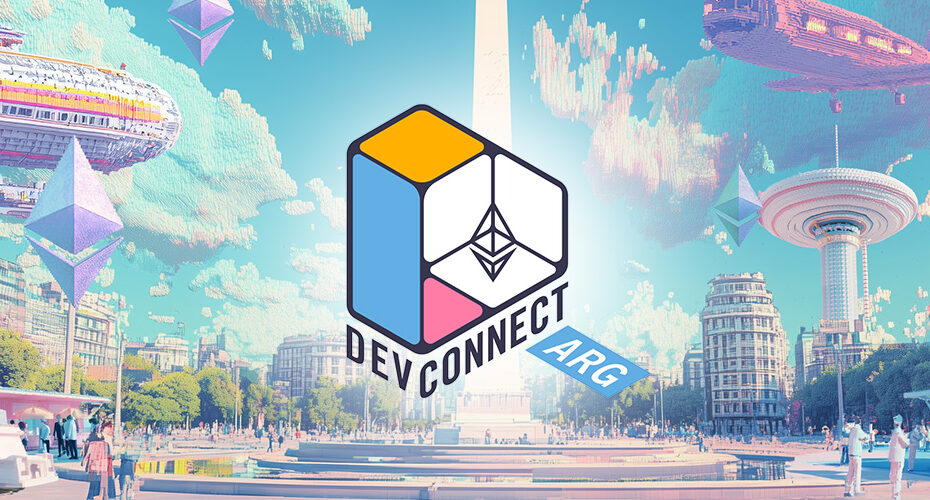 Banner promocional del evento Devconnect 2025 que se realizará en Buenos Aires.