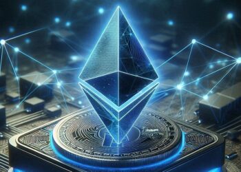El símbolo de la cadena Ethereum evolucionando tras recibir a Pectra.