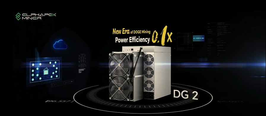 ASIC de la empresa Elphapex, DG 2, especializado para la minería de Dogecoin.