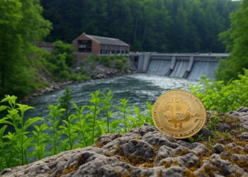 Una moneda de Bitcoin extraída en un centro de minería ubicado en un rincón africano.