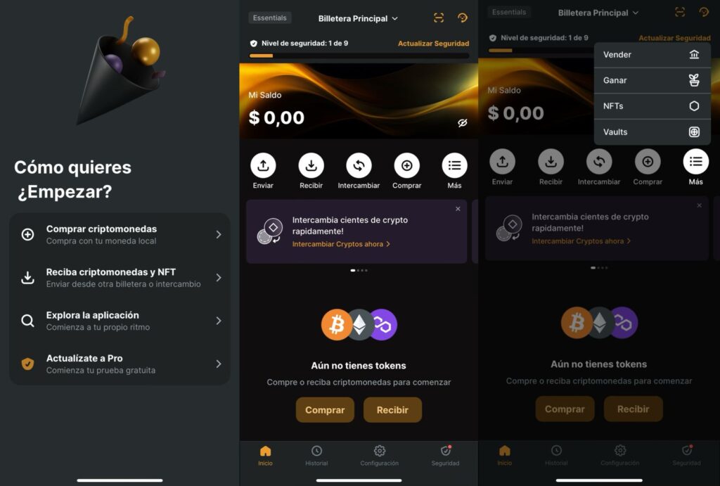 Aplicación móvil de Zengo junto a su portafolio