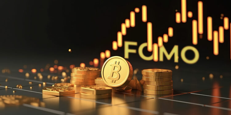 Una moneda dorada con el logo de bitcoin.