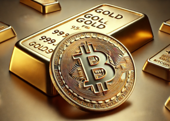 Bitcoin es denominado por sus defensores "oro digital", pero el mercado —en general— todavía no lo ve así. Fuente: imagen generada mediante Dall-E, de OpenAI, por CriptoNoticias.