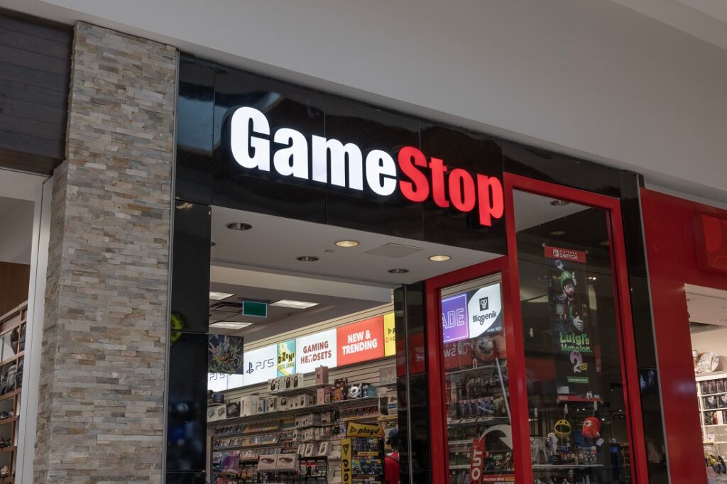 Tienda física de Gamestop.