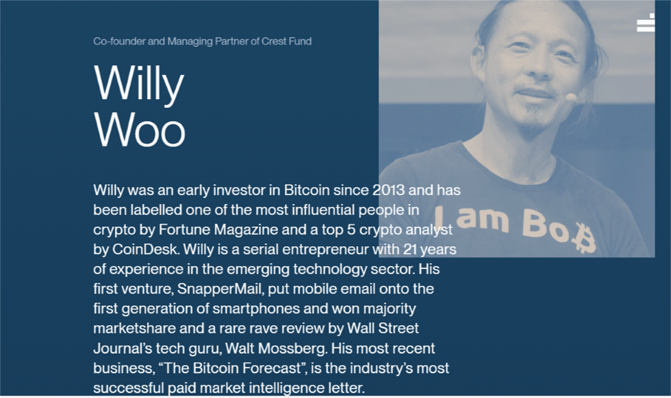 Willy Woo es socio en CMCC, una empresa inversora.