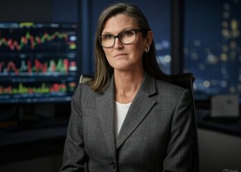 Cathie Wood, CEO de Ark Invest, tiene un visión positiva para la economía en los próximos meses. Fuente: Grok.