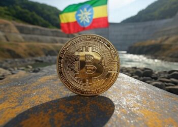 Etiopía utiliza energía hidráulica para abastecer a mineros de BTC. Fuente: Microsoft Image Creator.
