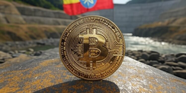Etiopía utiliza energía hidráulica para abastecer a mineros de BTC. Fuente: Microsoft Image Creator.