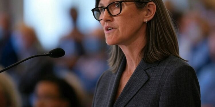 Cathie Wood, CEO de Ark Invest, no ve un futuro exitoso para las memecoins. Fuente : Grok.