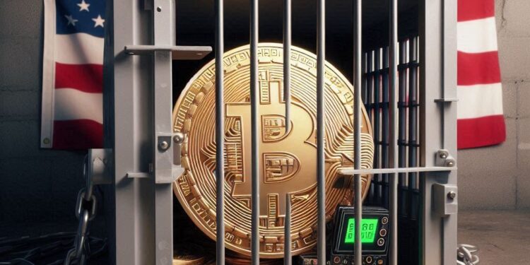 ASIC de bitcoin dentro de una celda como prisionero, estilo Estados Unidos